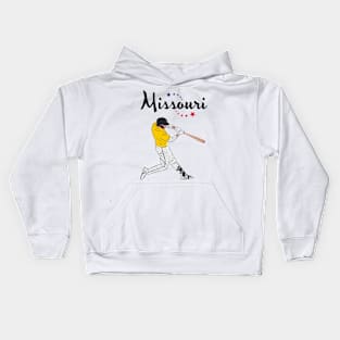 Missouri USA Baseball Kids Hoodie